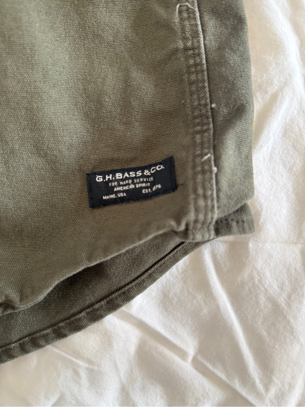 G.H. Bass Utility Pocket Green Button-Up Work Shirt - Picture 4 of 8